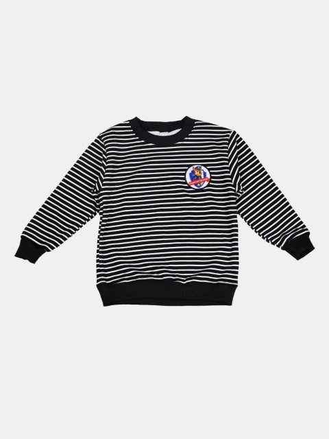 DOROKIDS Boys Black & White Striped Sweatshirt