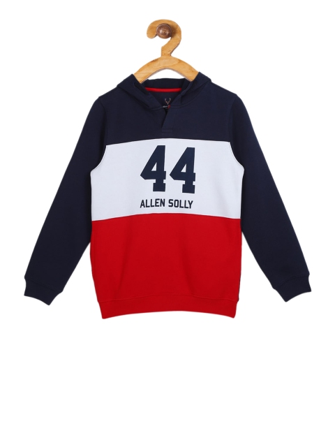 Allen Solly Junior Boys Black & White Striped Sweatshirt