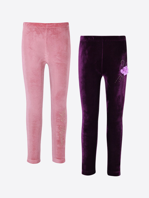 CUTECUMBER Girls Pack of 2 Solid Ankle-Length Chenille Leggings, Peach
CUTECUMBER Girls Pack of 2 Solid Ankle-Length Chenille Leggings, Peach