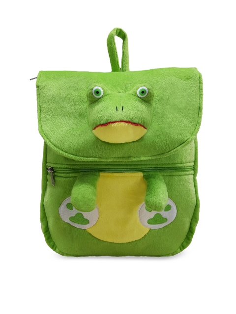 Ultra Kids Green Dog Plush Face School Bag Soft Toy