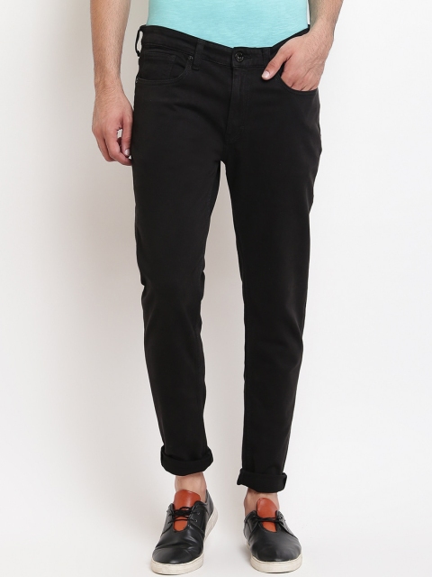 Pepe Jeans Men Black Tapered Fit Mid-Rise Clean Look Jeans