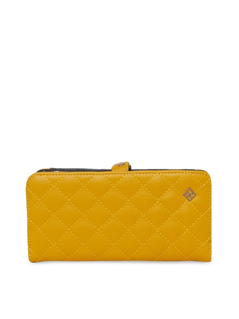 Call It Spring Women Yellow Solid Two Fold Wallet