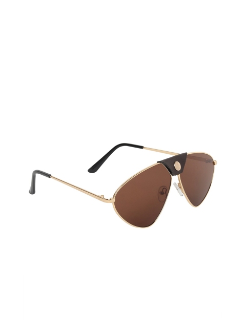 SCAGLIA Gold-Toned UV Protected Round Sunglasses SCA_BRN_001