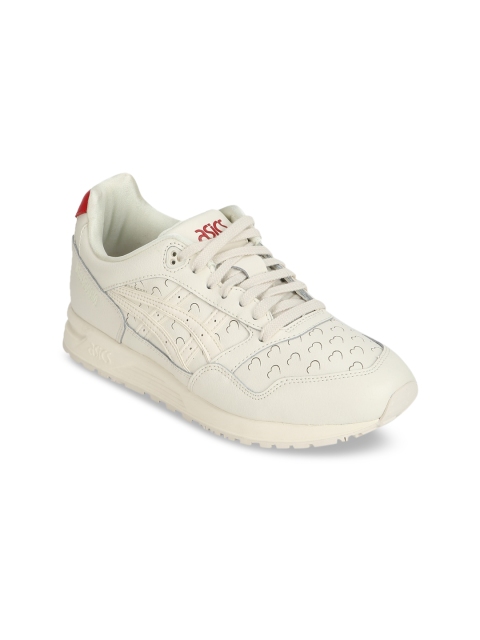 ASICS Gelsaga Women Cream-Coloured Leather Casual Sneakers