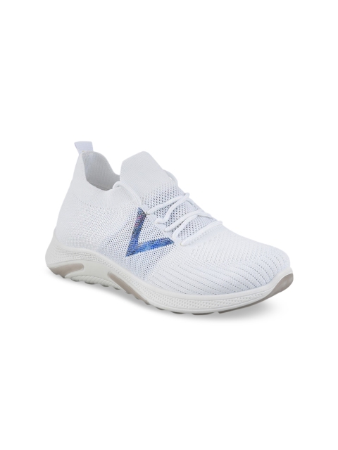 Stelatoes Women White Woven Design Sneakers