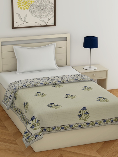 Gulaab Jaipur Cream-Coloured & Blue Hand Block Printed Mild Winter 450 GSM Single Bed Quilt
Gulaab Jaipur Cream-Coloured & Blue Hand Block Printed Mild Winter 450 GSM Single Bed Quilt