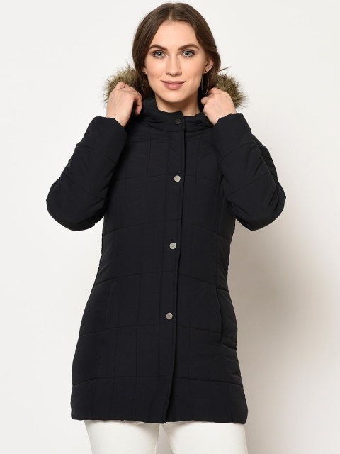 Trufit Women Black Solid Insulator Parka