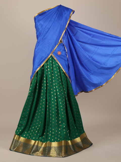 Pothys Blue & Green Art Silk Woven Design Saree