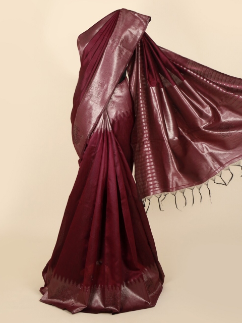 Pothys Purple Solid Saree