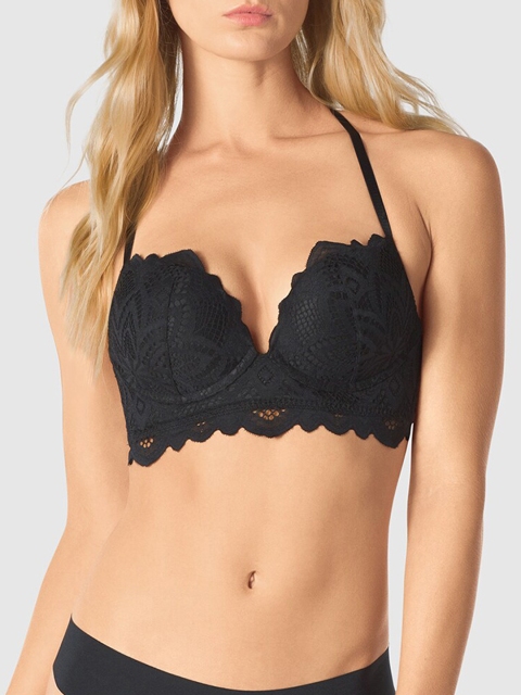La Senza Black Lace Plunge Lightly Padded Wired Styled Back Push-Up Bra 11148822-03YZ
La Senza Black Lace Plunge Lightly Padded Wired Styled Back Push-Up Bra 11148822-03YZ
