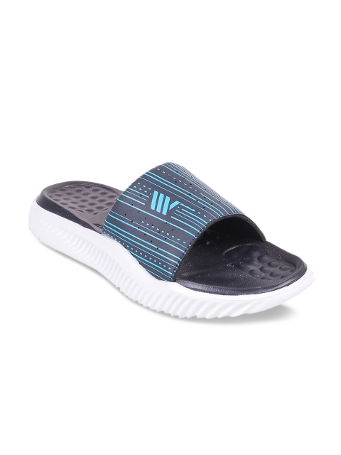 WALKWAY Men Blue Printed Sliders