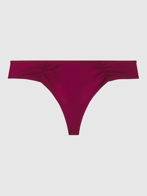La Senza Women Maroon Solid Remix Ultrasoft Thongs 11136215-04CN