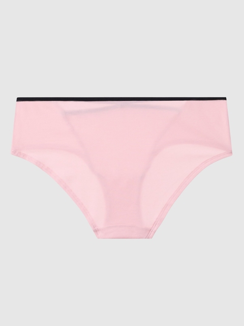 La Senza Women Pink & Black Solid Remix Ultrasoft Hipster Briefs 11145634-15CB