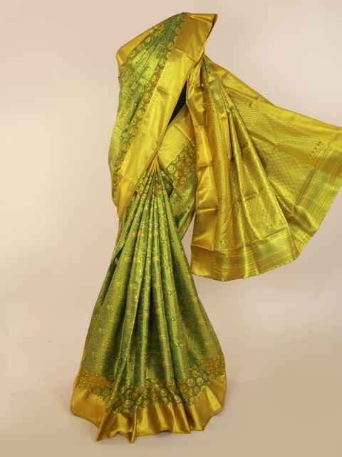 Pothys Green Pure Silk Woven Design Kanjeevaram Saree