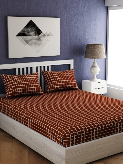 EverHOME Brown & White Printed 144 TC Cotton Double Queen Bedsheet With 2 Pillow Covers
EverHOME Brown & White Printed 144 TC Cotton Double Queen Bedsheet With 2 Pillow Covers