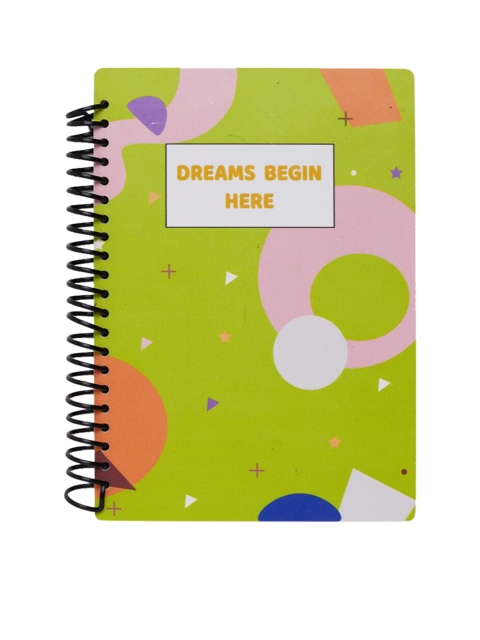 Vdesi Kids Lime Green & Pink Dreams Begin Here Diary