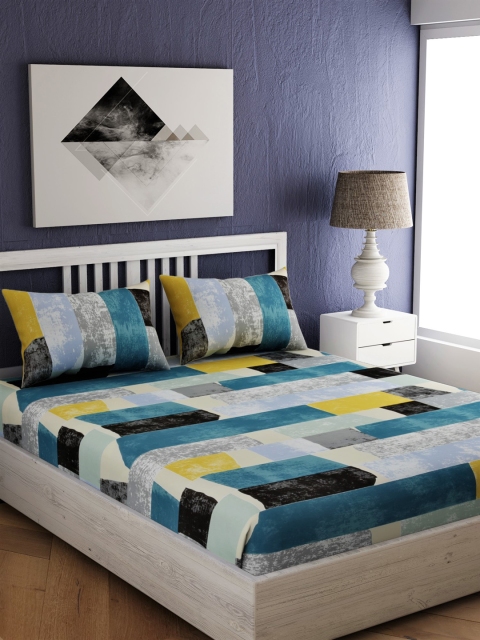 EverHOME Grey & Blue Printed 210 TC Cotton Double Queen Bedsheet With 2 Pillow Covers
EverHOME Grey & Blue Printed 210 TC Cotton Double Queen Bedsheet With 2 Pillow Covers