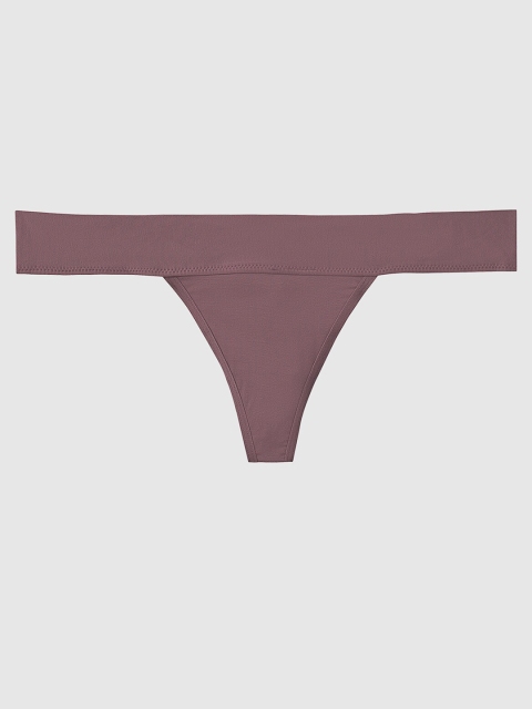 La Senza Women Mauve Solid Remix Ultrasoft Thongs 11125658-01P9