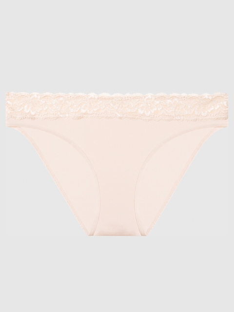 La Senza Women Pink Solid Bikini Briefs 11152327-4GTT