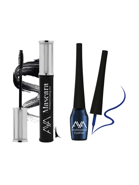 AYA Set Of 2 Black Lasting Mascara (10ml) & Blue Waterproof Long Lasting Eyeliner (5ml)
AYA Set Of 2 Black Lasting Mascara (10ml) & Blue Waterproof Long Lasting Eyeliner (5ml)