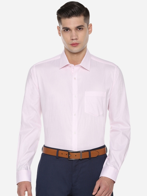 Van Heusen Men Pink Striped Formal Shirt