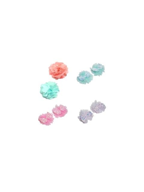 Stoln Girls Set of 4 Styling Side Barrettes Tic Tac Clips, Green