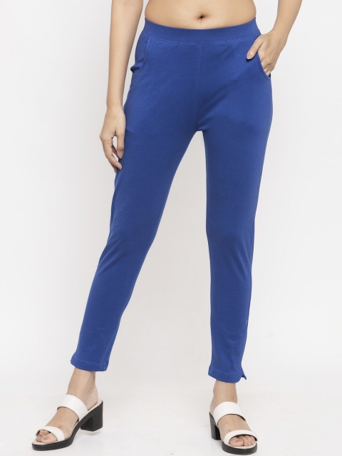 NEUDIS Women Blue Solid Skinny Fit Treggings