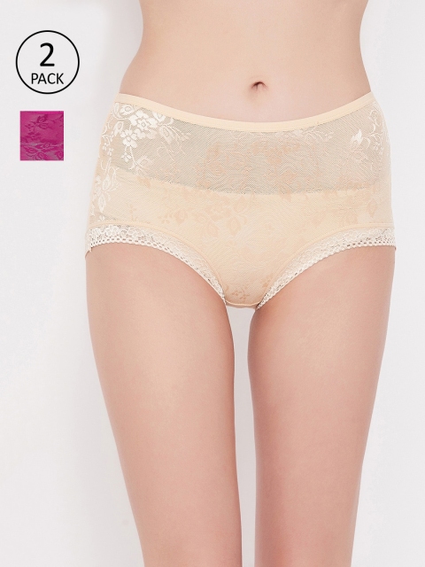 SECRETS BY ZEROKAATA Women Pack Of 2 Assorted Mid-Rise Hipster Briefs-SZPTY8807A