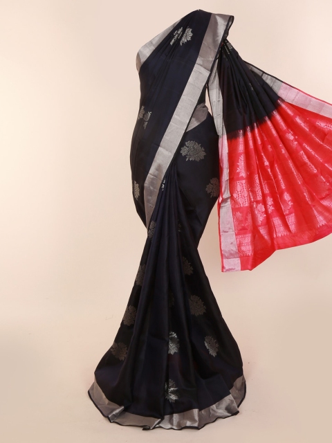 Pothys Navy Blue Pure Silk Woven Design Kanjeevaram Saree