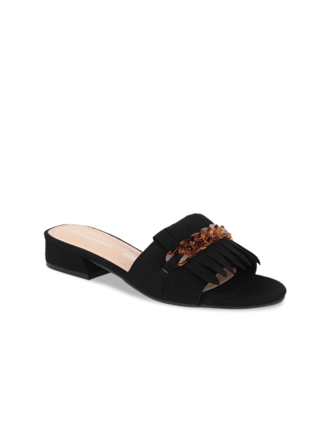 Marie Claire Women Black Solid Mules