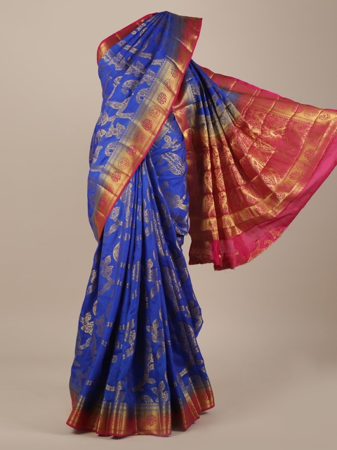 Pothys Blue Woven Design Saree