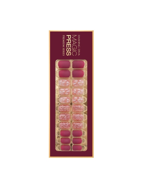 Dashing Diva Pink MAGICPRESS BETTER THAN ROSE Artificial Nails