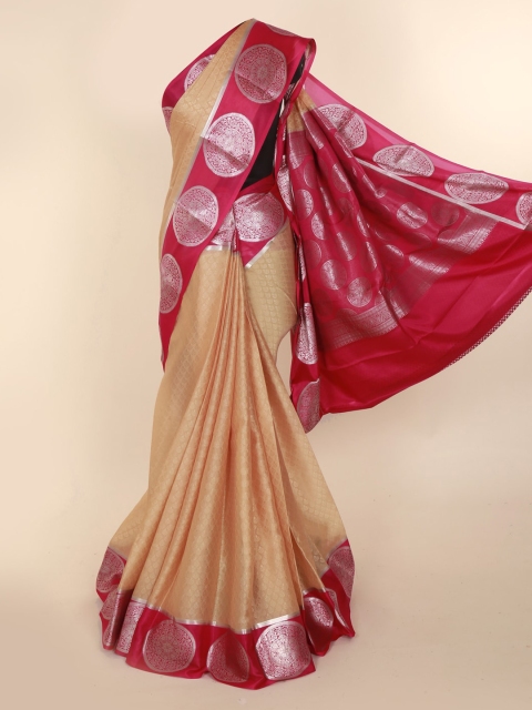 Pothys Cream-Coloured Woven Design Pure Silk Saree