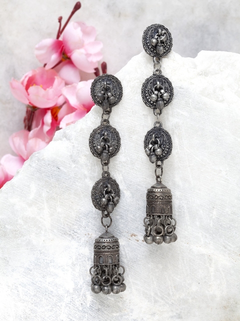 Moedbuille Gunmetal-Toned Brass-Plated German Silver Contemporary Drop Earrings, Metallic
Moedbuille Gunmetal-Toned Brass-Plated German Silver Contemporary Drop Earrings, Metallic