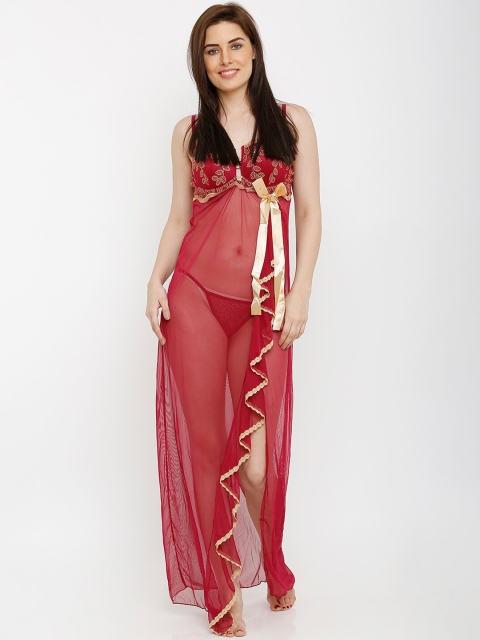 Heart 2 Heart Maroon Solid Baby Doll BD12029NMFR