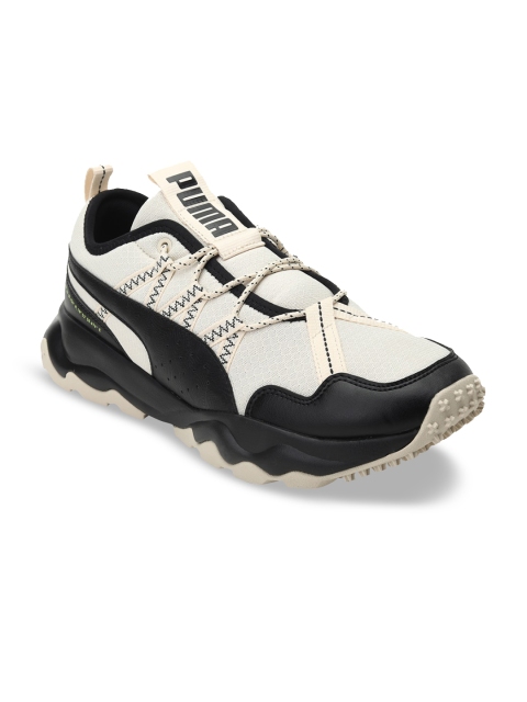Puma Men Beige & Black Colourblocked Ember Trail Running Shoes