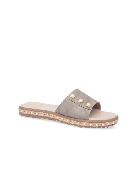 Inc 5 Women Grey Embellished Flatform Heels