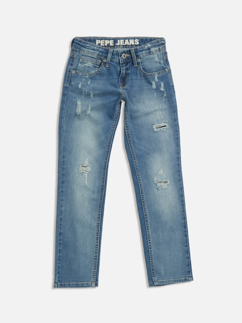 Pepe Jeans Boys Blue Slim Fit Jeans
