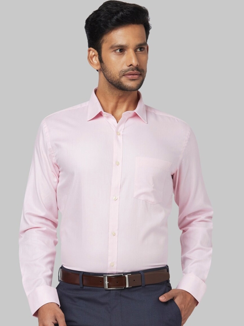 Park Avenue Men Red Slim Fit Self Design Casual Shirt