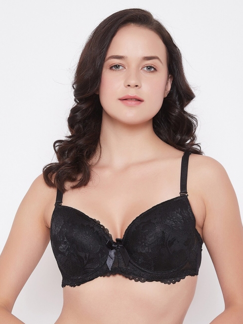 SECRETS BY ZEROKAATA Black Solid Lightly Padded Underwired Lace T-Shirt Bra-SZBLK8197
SECRETS BY ZEROKAATA Black Solid Lightly Padded Underwired Lace T-Shirt Bra-SZBLK8197