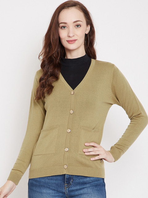 NEVA Women Beige Solid Woolen Cardigan
NEVA Women Beige Solid Woolen Cardigan