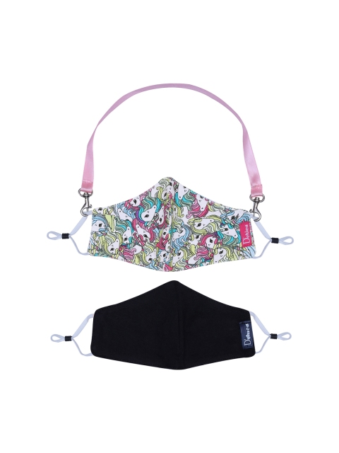 DChica Girls Pack of 2 Adjustable 2-Ply Reusable Cloth Masks With Detachable Hook Lanyard, White
DChica Girls Pack of 2 Adjustable 2-Ply Reusable Cloth Masks With Detachable Hook Lanyard, White