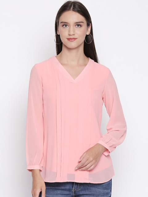 Mesmerize Women Pink Solid Top