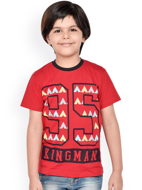 ORANGE PUMPKKIN Boys Red Printed Round Neck T-shirt
ORANGE PUMPKKIN Boys Red Printed Round Neck T-shirt
