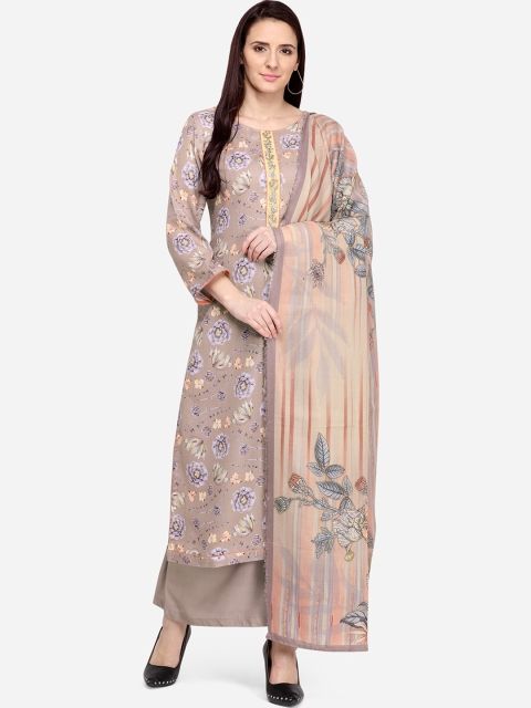 Stylee LIFESTYLE Women Taupe Brown & Purple Floral Printed Unstitched Dress Material
Stylee LIFESTYLE Women Taupe Brown & Purple Floral Printed Unstitched Dress Material