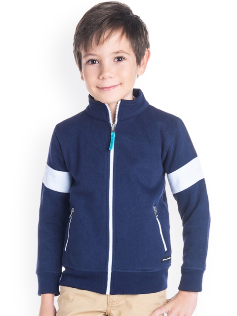 Cherry Crumble Boys Blue Solid Sweatshirt