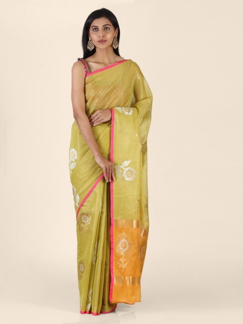 Shruti and Mangaaysh Green Tissue Woven Design Banarasi Saree