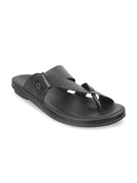 Metro Men Black Comfort Sandals