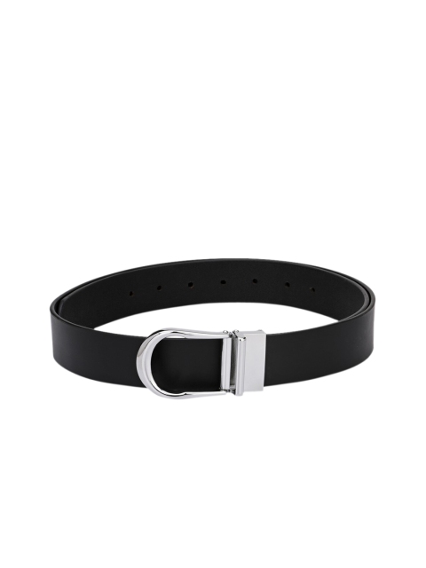 Pacific Gold Men Black Solid Belt