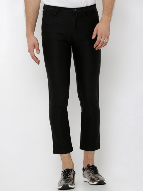 Rex Straut Jeans Men Black Slim Fit Solid Regular Trousers